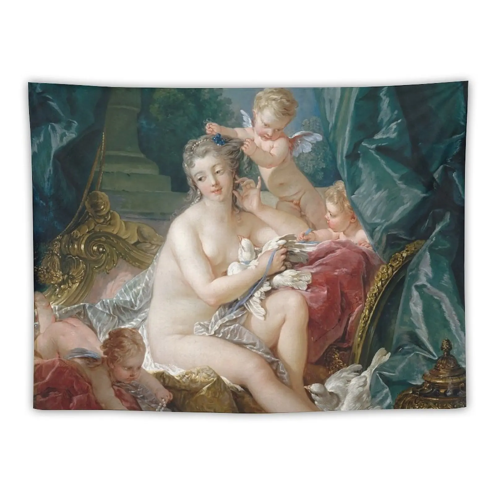 

The Bath of Venus (Venus Consoling Love) - Franois Boucher Tapestry Room Aesthetic Decor Funny Tapestry Aesthetic Home Decor