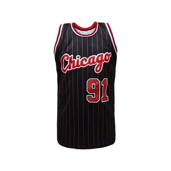 Mens Chicago #91 Print Basketball Jersey 1
