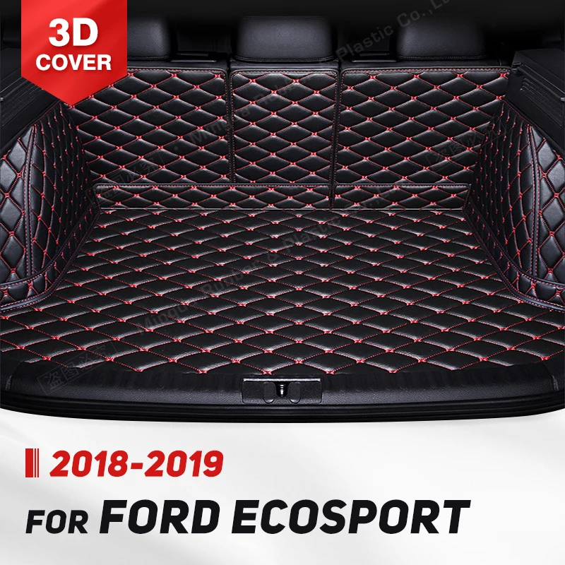 

Auto Full Coverage Trunk Mat For Ford Ecosport 2018 2019 Car Boot Cover Pad Cargo Liner Interior Protector Accessories