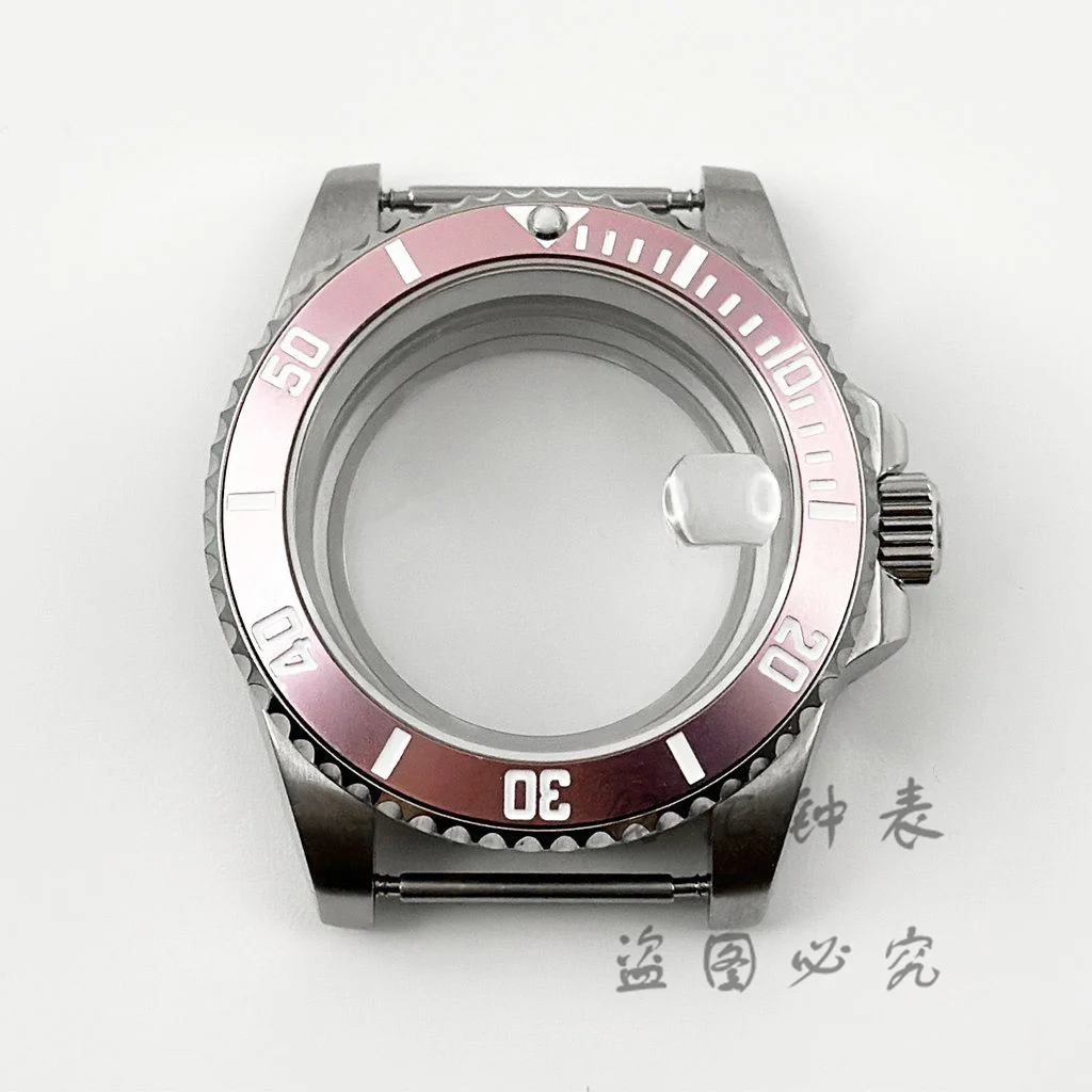 High-Quality 40MM GMT Watch Case with Aluminum Bezel, Stainless Steel Finish