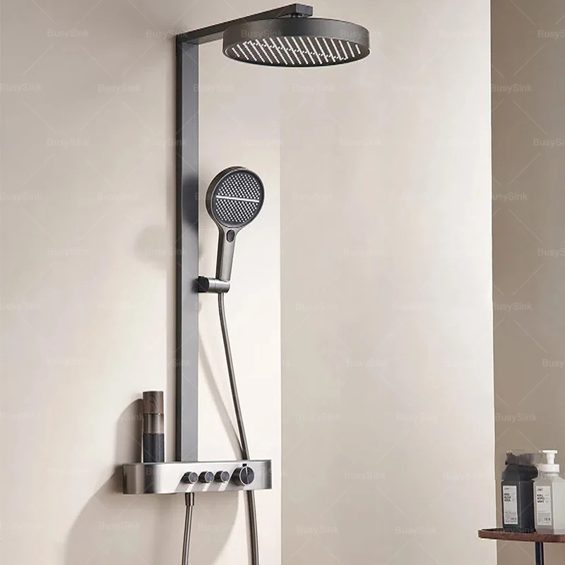 ห้องน้ําชุดฝักบัวมัลติฟังก์ชั่นน้ําร้อนและน้ําเย็นควบคุมสวิทช์หมุนในครัวเรือนโรงแรมแรงดันชุดฝักบัวอาบน้ํา 1