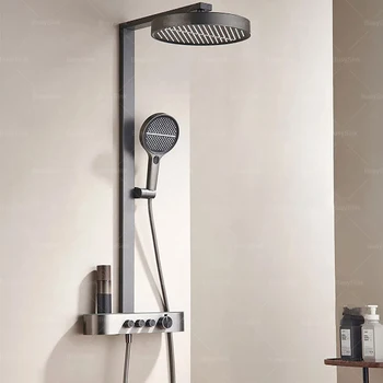 ห้องน้ําชุดฝักบัวมัลติฟังก์ชั่นน้ําร้อนและน้ําเย็นควบคุมสวิทช์หมุนในครัวเรือนโรงแรมแรงดันชุดฝักบัวอาบน้ํา 1