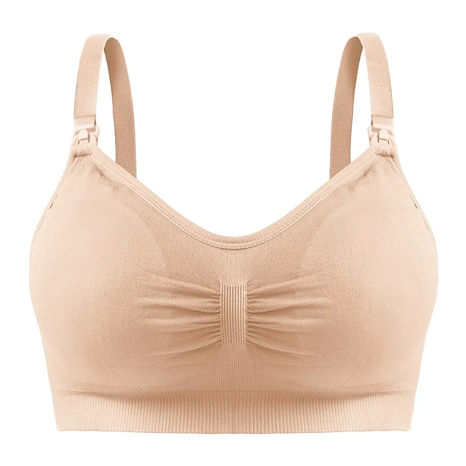 Seamless Double Layer Maternity & Breastfeeding Bra - Breathable Support