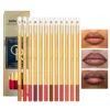 12 lipstick pens, nude pink lipstick pens, waterproof, durable, matte, three-dimensional lipstick, moisturizing lipliner makeup 1