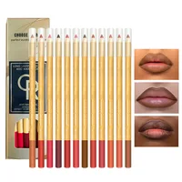 12 lipstick pens, nude pink lipstick pens, waterproof, durable, matte, three-dimensional lipstick, moisturizing lipliner makeup 1