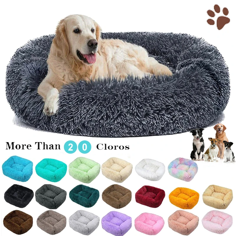 Luxury Dog Bed Square Dog Beds Long Plush Dog Mat Beds For Small Medium