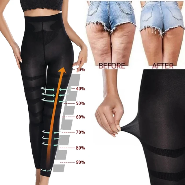 High Waist Tummy Control Panties Leg Slimming Body Shaper Anti Cellulite  Compression Leggings Thigh Sculpting Slimmer Shapewear - Stockings -  AliExpress