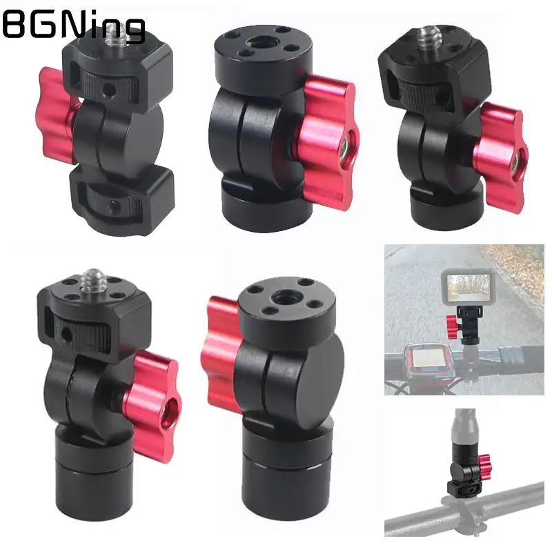 Camera Cage Monitor Mount Tripod Ball Head ARRI 1/4 3/8 Hole 180° Rotation 10kg Load for GoPro 13 Action 5Pro Stand Light Holder