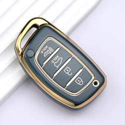 Premium TPU Car Smart Key Case Cover - 4-Button Protection (4button grey cover)