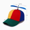Rainbow Baseball Cap Propeller Hat Adjustable 52-56cm Snapback Hat Unisex Baseball Cap for Children Outdoor Cycling Climbing 5