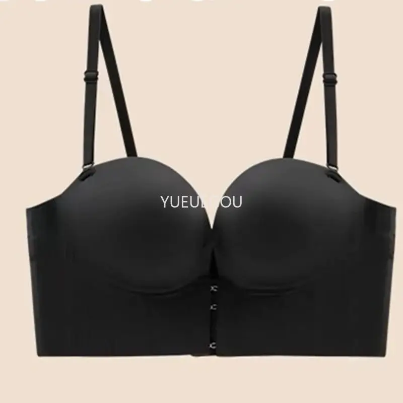 10CM Extreme Push Up Strapless Bra Front Closure Anti Slip Lift for Small Chest No Side Bulge Perky Fake Boobs AA A B Cups 6