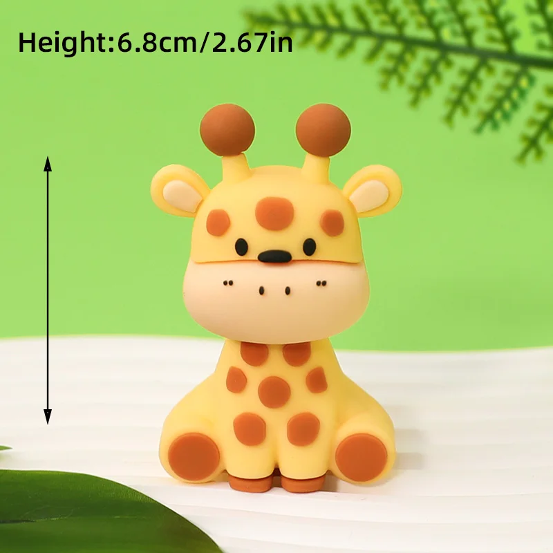 Safari Giraffe Kawaii Taart Topper Geel