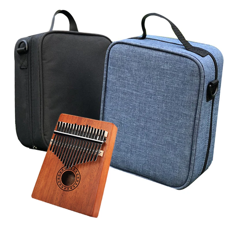 

17 Keys Kalimba Storage Bag Thumb Piano Travel Carrying Case Portable Suitcase Musical Instrument Accessories Organizer Handbag