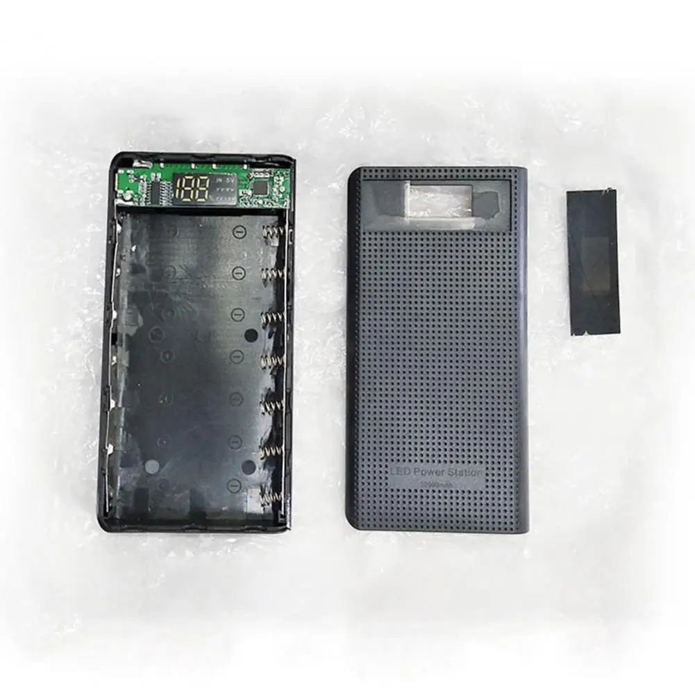 Useful Power Bank Box DIY Welding-free 10x18650 Batteries Replacement Power Bank Shell Shell Wide Compatibility