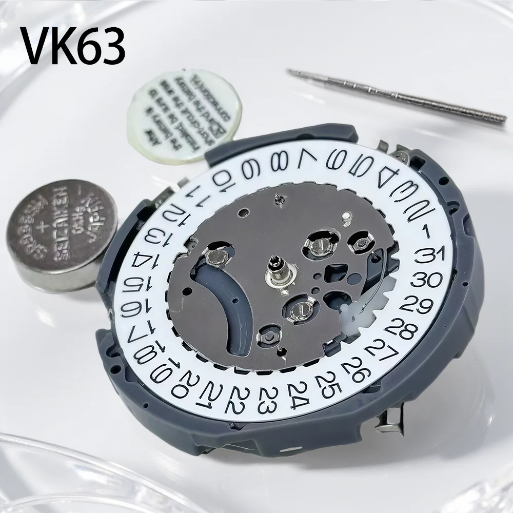 Japón Seiko VK63 VK63A cronógrafo con movimiento de cuarzo de alta