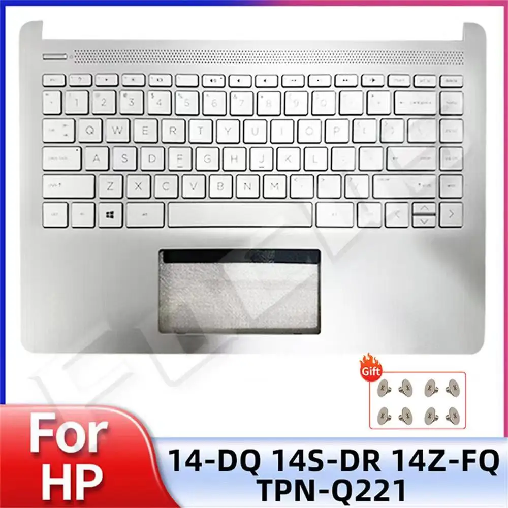 

New Palmrest Case Without Backlit Non Backlight Keyboard C Cover For HP 14-DQ 14-DR 14S-DR 14S-FR 14S-FQ TPN-Q221 Silver