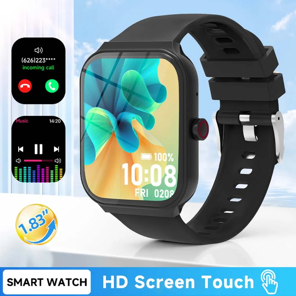 NEW Smartwatch 1.83''Screen Wireless Call HD Sound Quality Smart Voice Assistant Message Alerts Multi-sport Modes For_voghion.com