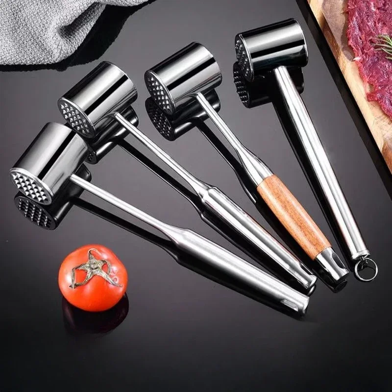 304 Stainless Steel Meat Hammer Loose Meat Tenderizer Household Steak Pork Chicken Breast Loosening Hammer Kitchen Tools