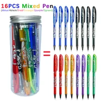 16pcs Magic Erasable Gel Pens Creativity Bottle Erasable Student Neutral Pens 0.5mm 6 Colours Student Office School Stationery 1