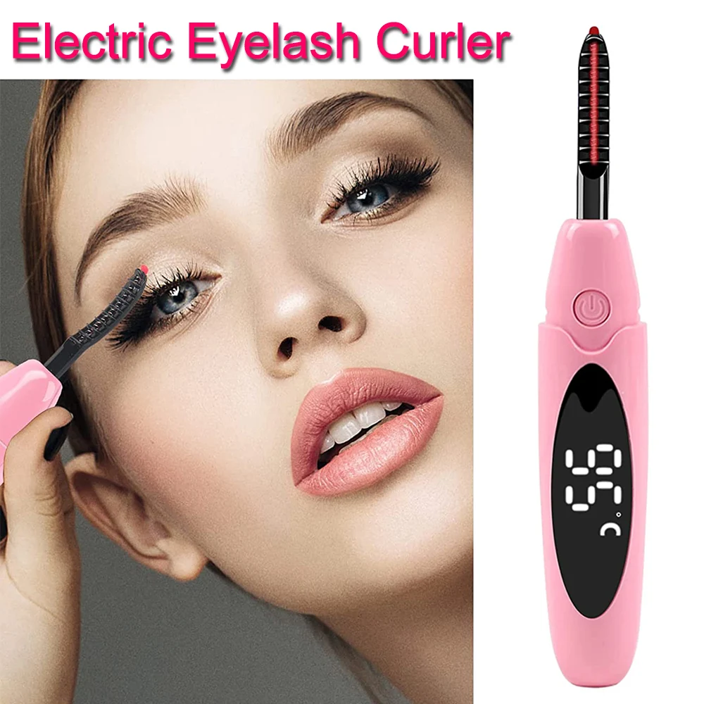 

Electric Eyelash Curler Heated Eyelash Curlers for Quick Natural Curling Eye Lashes Makeup Tools USB Rechargeable Lash Curler