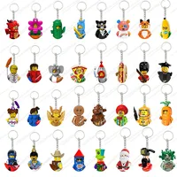 HOT 3D DIY Mini Cartoon Figures Blocks Keychain Autobots Cactus Cowboy Doll Model Building Block Toy Classic Puzzle Kids Toys 1