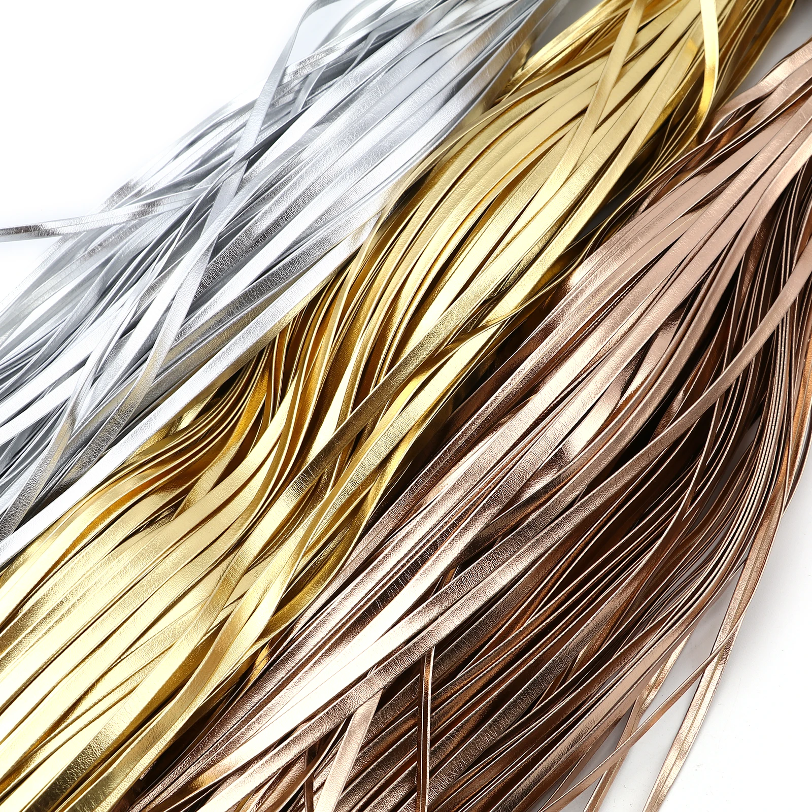 

10meter 5mm Square Pu Leather Jewelry Cord Rope Gold Color Silver Color Cord Wires For Diy Bracelet Necklace Square Pu Rope