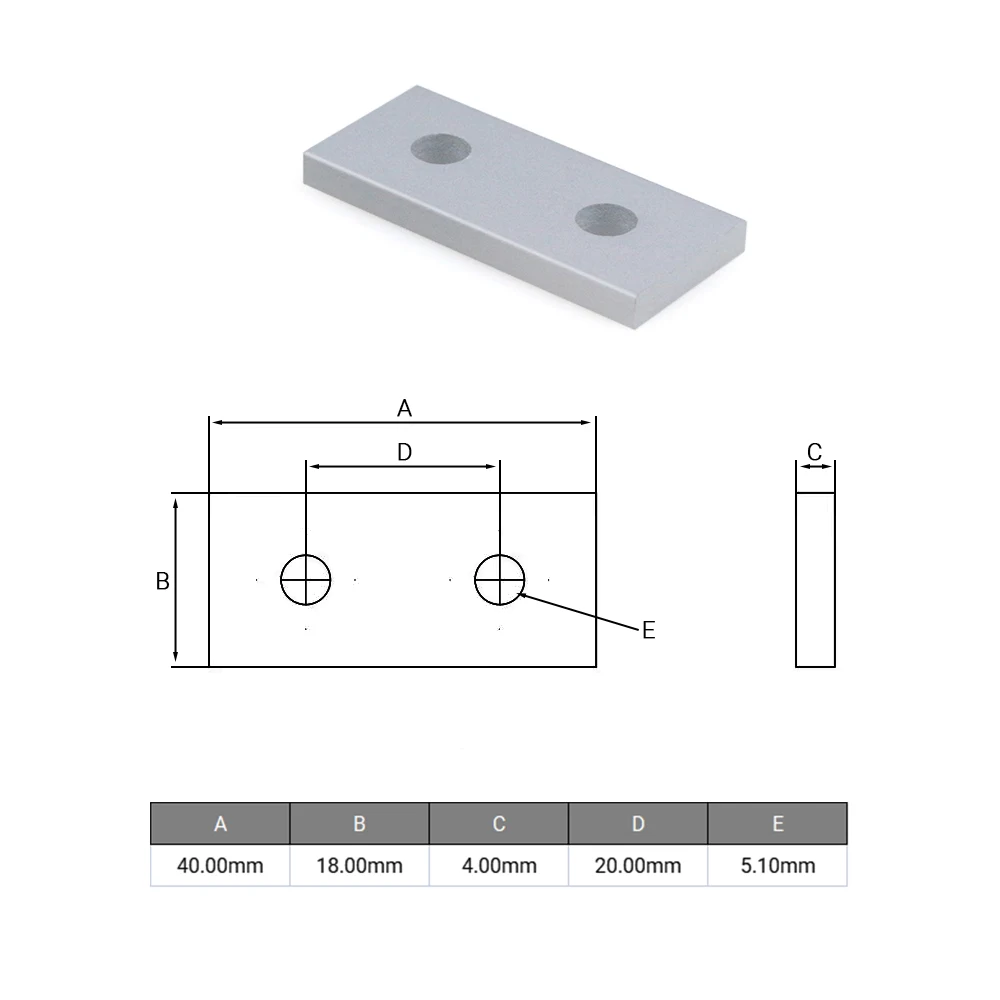 10Pcs/lot Openbuilds 2 Hole Joining Strip Plate for CNC Router 3D Printer V-Slot/T-Slot Aluminum Profiles aluminum profile aluminum profile accessories