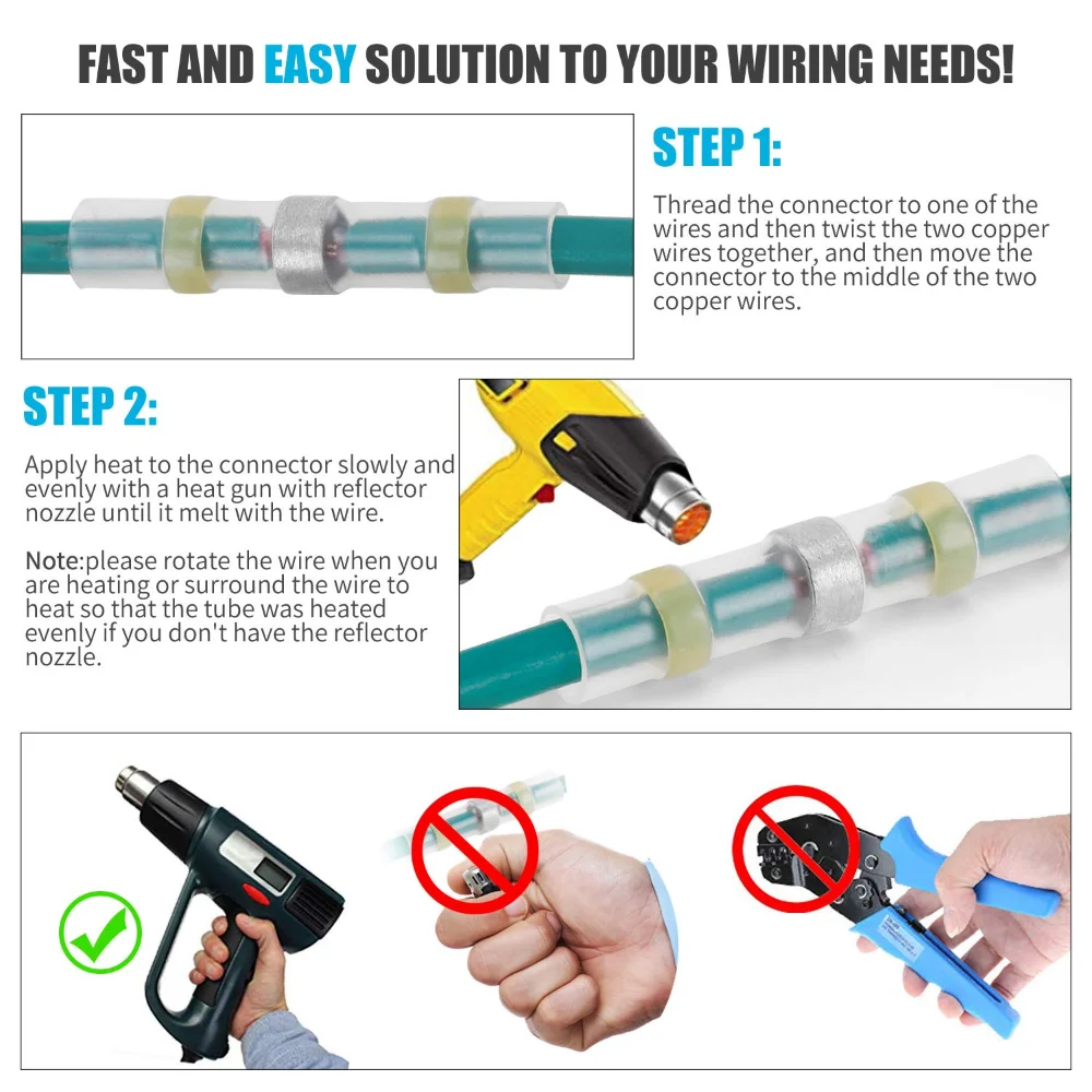 Heat Blower for Crafts, Shrink Wrap, Heat Shrink Tubing, Wire Connectors,  Electrical Connectors, Epoxy Resin, Candle Making Heat Blower, for  Shrinking Pvc 