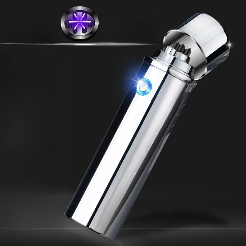 

Portable Metal Electric Six Arc Pulse Lighter Plasma USB Charging Outdoor Windproof Flameless Cigar Lighter Men's Smoking Tool