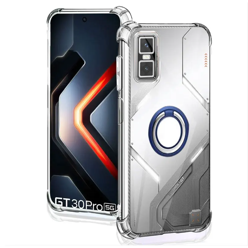 Magnetic Ring Holder Shockproof Transparent Silicone Case