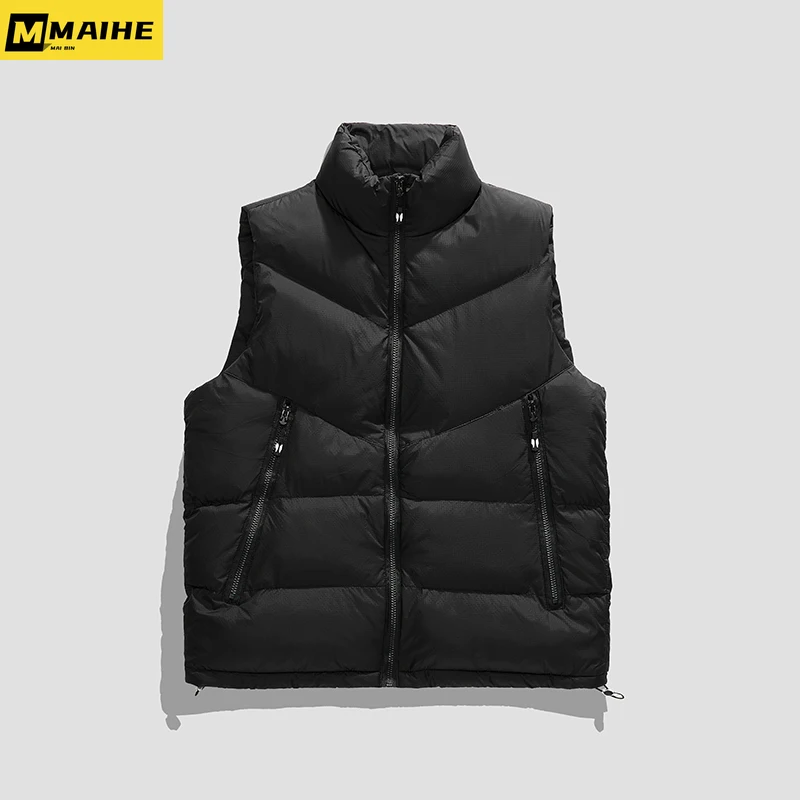 

Plus-size 8XL retro men's jacket Winter warm coat Men's Korean version trend vest sleeveless padded jacket Warm men's vest coat