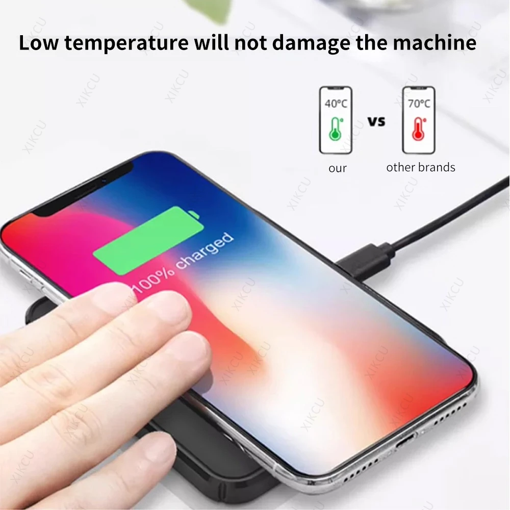 100W Wireless Charger Pad with Cooling Hole for IPhone 17 16 15 14 13 12 Pro Max Samsung Xiaomi 17 Pro Max Fast Charging Station