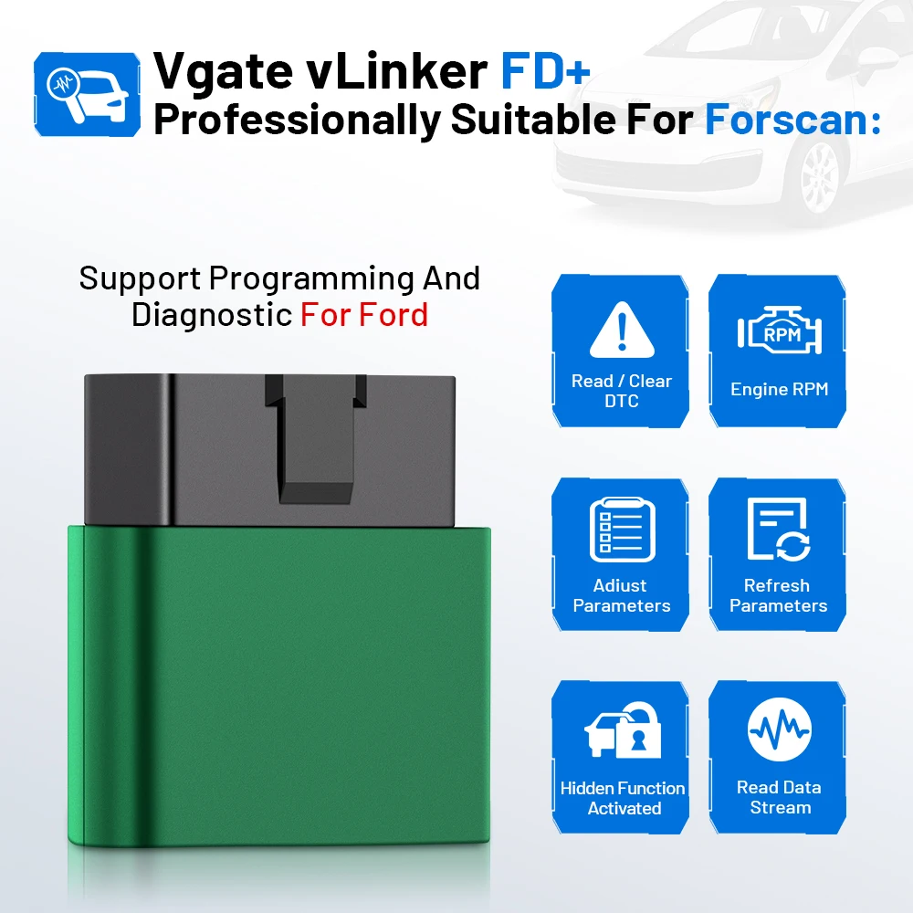 Vgate vLinker FD ELM327 FORScan For Ford Wifi Bluetooth 4.0 OBD2 Car Diagnostic Auto Tool OBD 2 Scanner J2534 PK ELM 327  V 1 5 4