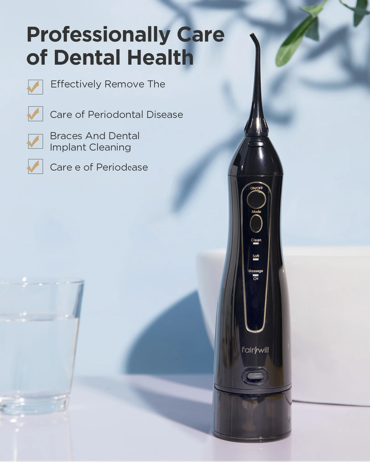 Idropulsore Dentale H2ofloss, Irrigatore Orale Dentale 300ml, 5 - Foto 6