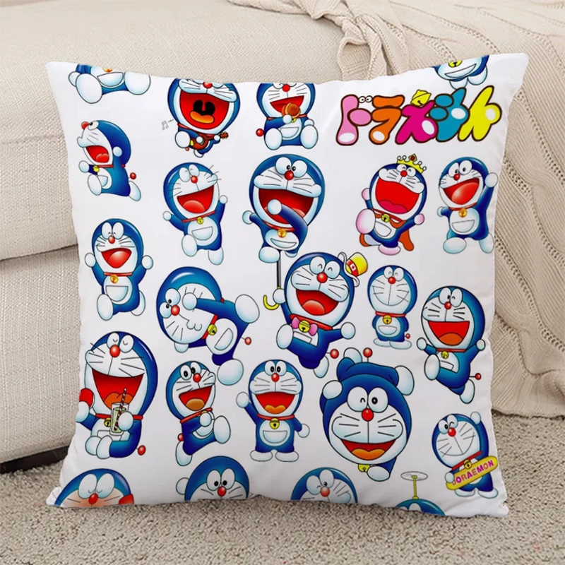 

Throw Pillow Covers for Bed Pillows Doraemons Short Plush Pillowcase Cushion Cover Car Sofa 45x45 Cushions Decorative 45*45 Body