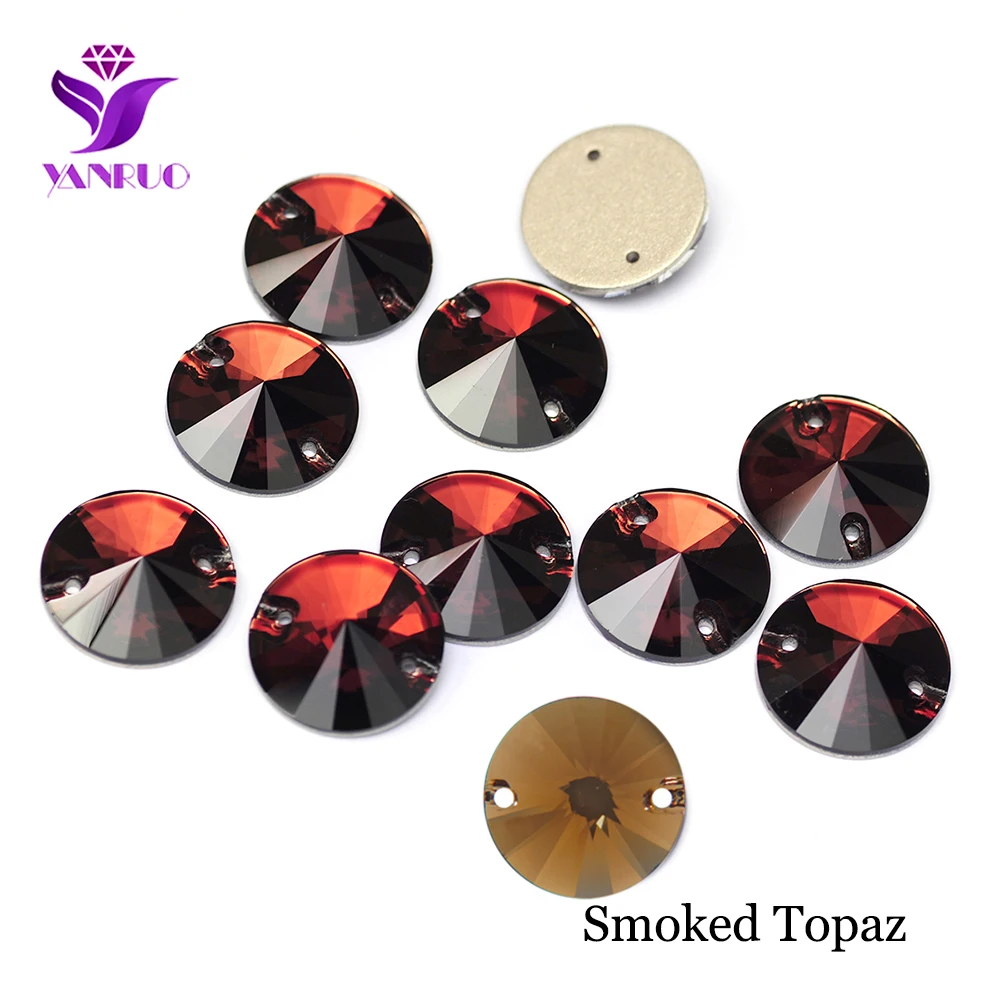 Premium Round Sew-On Rhinestones – Flat Back Glass Stones