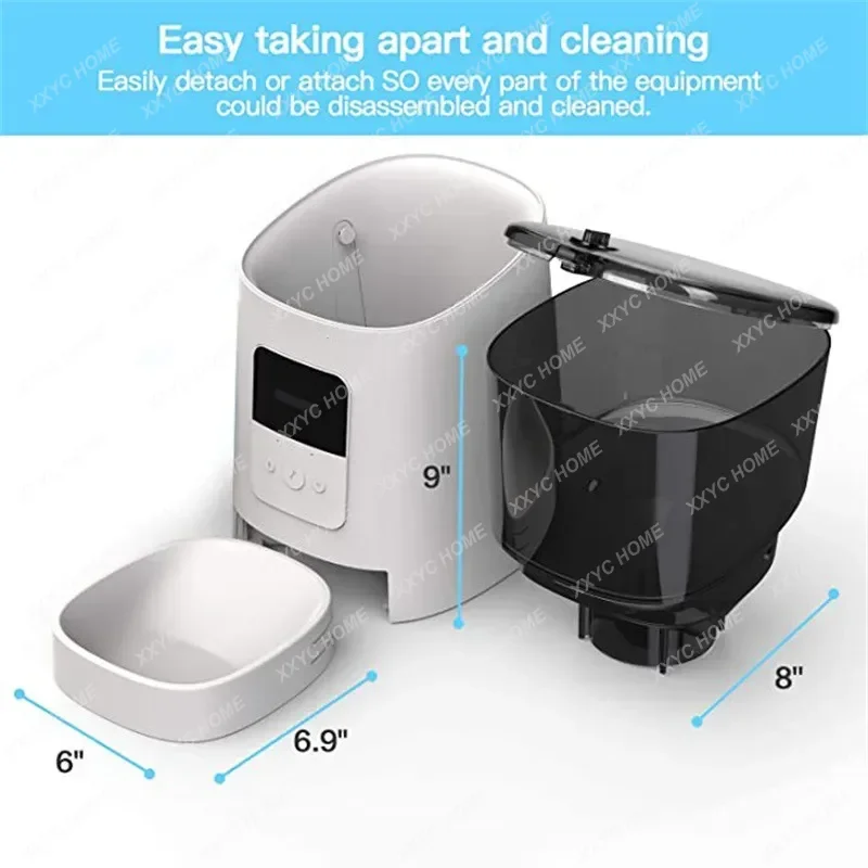 2558-39f3c2.jpg Dog Cat Smart Pet Feeder Wifi Mobile App Remote Control Microchip Automatic Pet Feeder with 6L