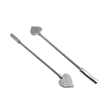 Stainless Steel Rivet Spanking Paddle Slave Riding Crop for Adults Sex Play Sexual Abuse Whip Flirting Fantasy Adult Toy SM Tool 5