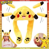 Baokemeng Cartoon Fisherman's Hat Pokemon Kawaii Pikachu Bonnet Male Hat Moving Rabbit Ears Pikachu Warm Hat Leisure Animal Hat 1