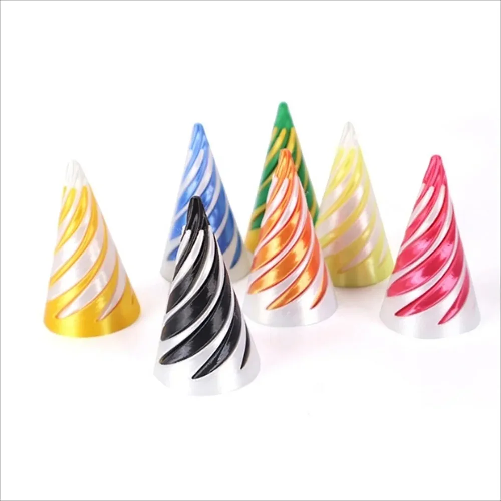 3D Printed Spiral Cone Toy Impossible Pyramid Passthrough Sculpture Pass Through Pyramid Toy Mini Vortex Thread Illusion 3d printed toy pyramid toy miniature figurines