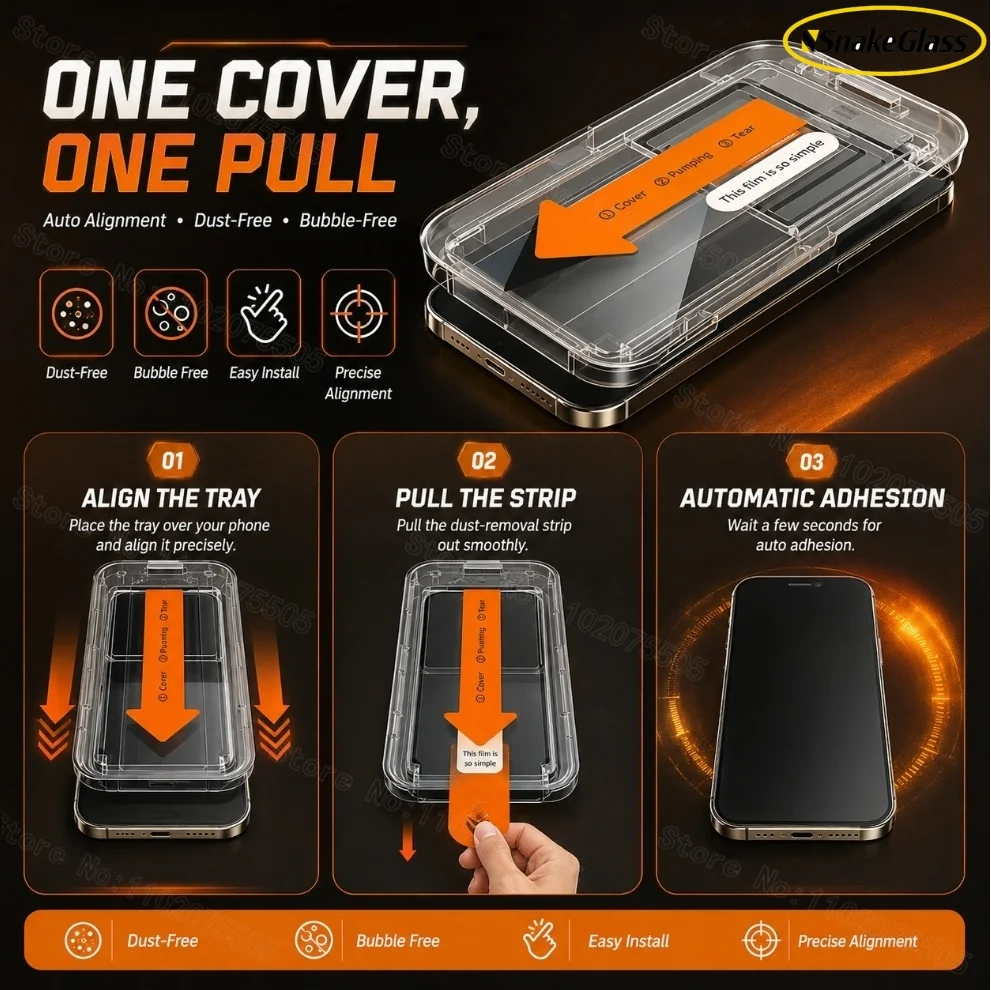 Triple Pack Oleophobic Tempered Glass Screen Protector