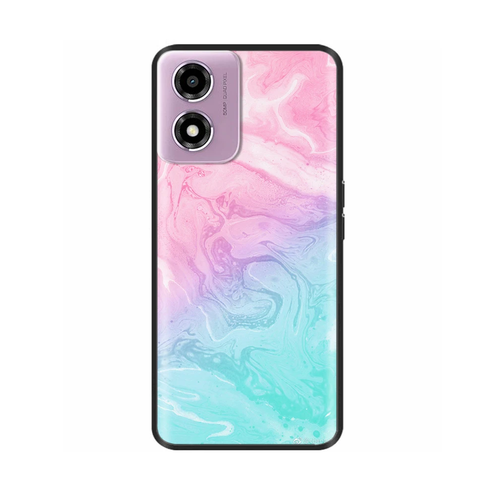 Motorola Moto E14 Soft TPU Silicone Protective Back Cover with Printed Design