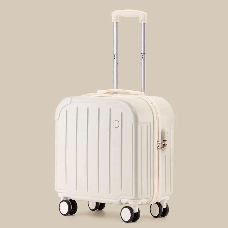 Small 18" Rolling Luggage Women Men Wheel Trolley Box Holiday Travel Clothes Carry Case