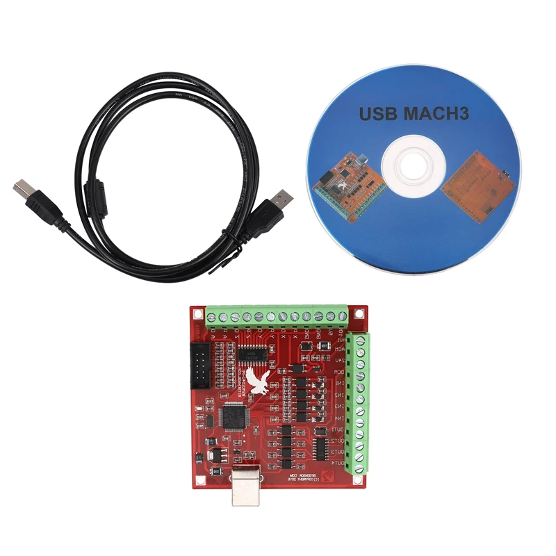 

MACH3 4 Axis 100Khz USB CNC Wood Router Machine Smooth Stepper Motion Controller Card Breakout Board 12-24V Promotion