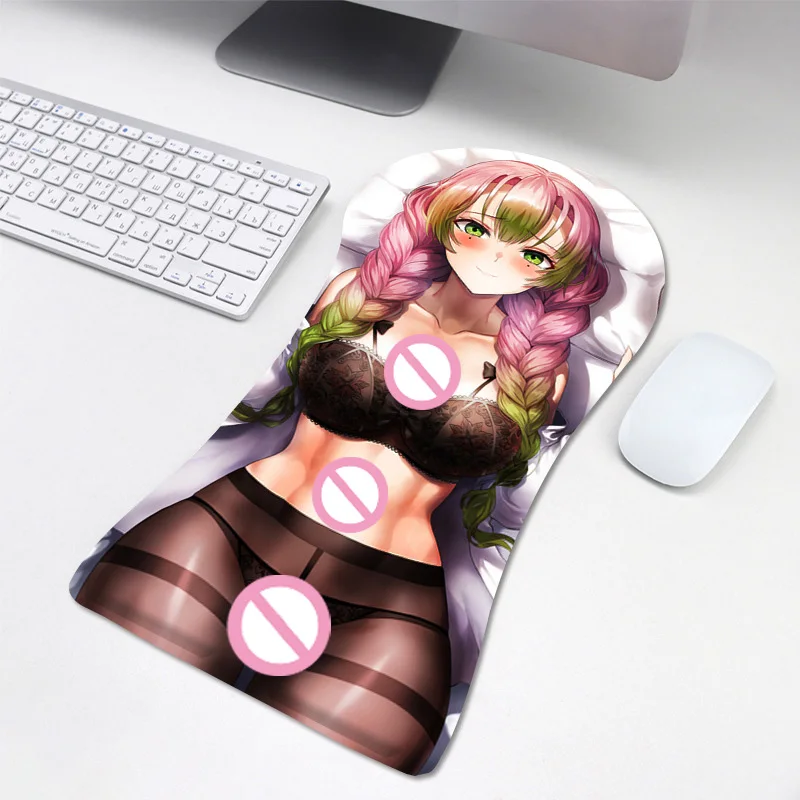 

Mouse Pad Kanroji Mitsuri Wrist Rest Sexy 3D Japanese Mat Equal Body Anime Arm Rest Mousepad Gamer Accessories Mouse Mat