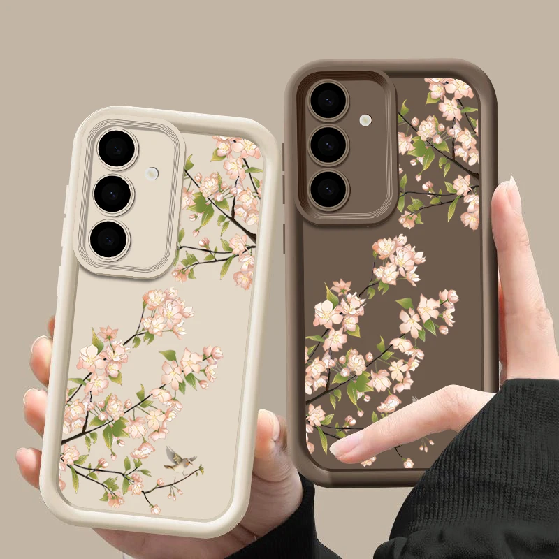 Candy Color Silicone Phone Case with Floral Design - Soft TPU Cover