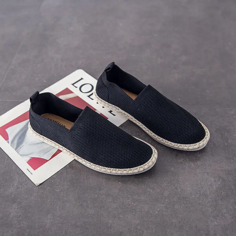 Summer Vintage Kungfu Shoes Black Chinese Traditional Shoes Mesh ventilation Wushu Tai Chi Old Peking Martial Art Sneaker