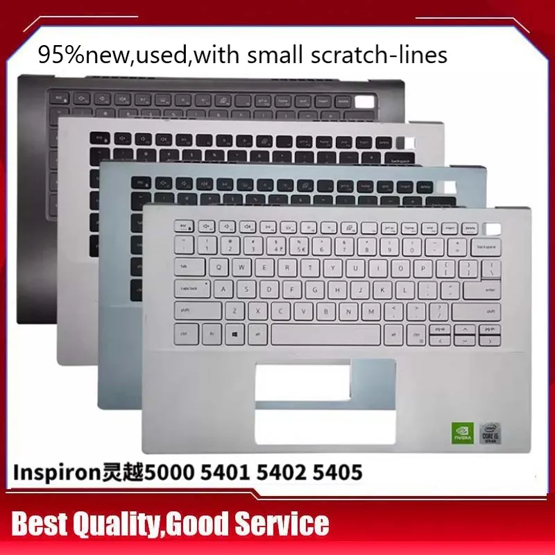 

96%NEW/org For Dell inspiron 14 5401 5402 5405 Palmrest Upper Case With US Keyboard no Backlight,100%tested