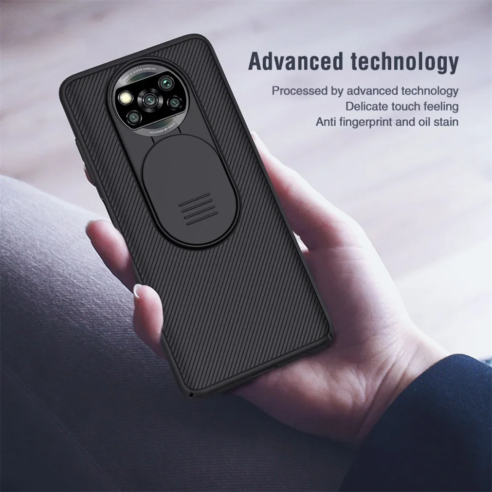 For Xiaomi Poco X3 NFC Case Poco X3 Pro Cover NILLKIN CamShield Case Slide Camera protector Privacy Back Cover For Poco X3 nfc 3