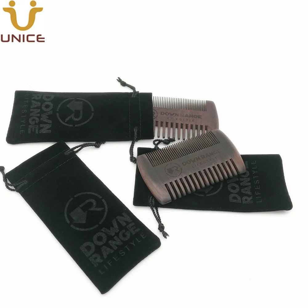 100Pcs Fine & Coarse Tooth Blackwood Comb in Gift Bag Custom LOGO Dual Sides Ebony Wooden for Hair Beard Mustache Man 3d printer voron m4 extruder kit 2gt 20t tooth pulley 188 2gt belt loop 5x50mm shaft bearing f625 2rs dual gear motion